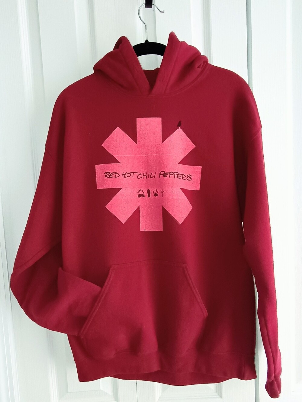 RARE Red Hot Chili Peppers The Getaway Album Red Hoodie Sweatshirt M RHCP 2016 - Picture 2 of 13